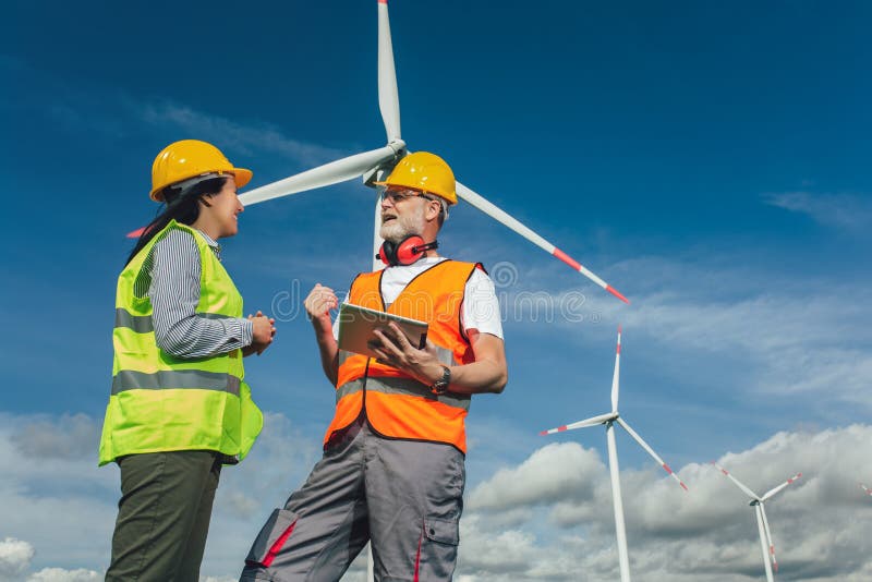 Windmill Engineers Inspection and Progress Check Wind Turbine Stock