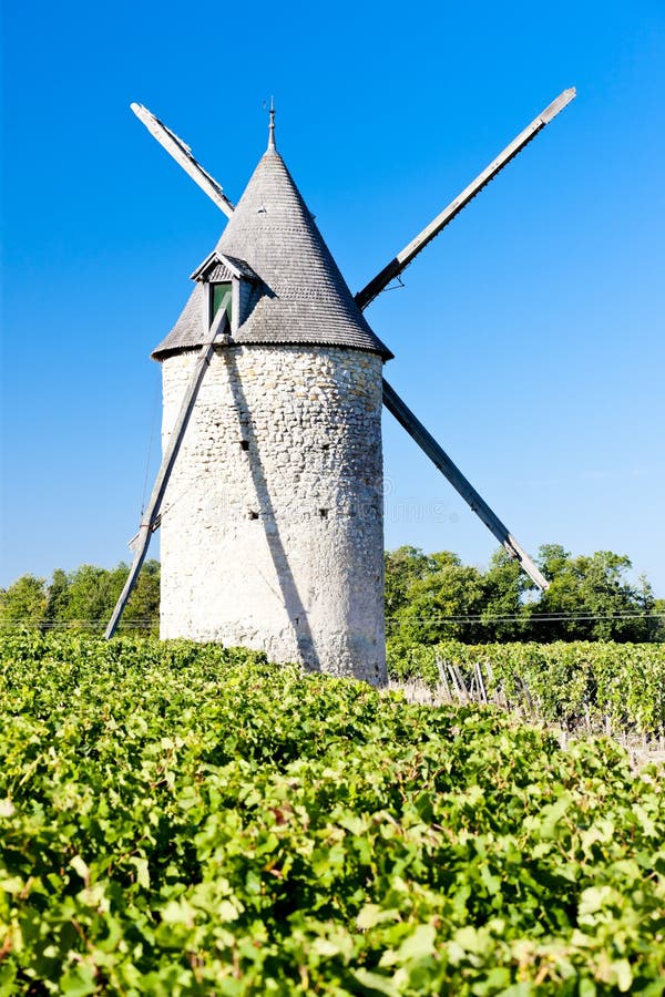 Windmill in France stock photo. Image of traveling, pays 15506388