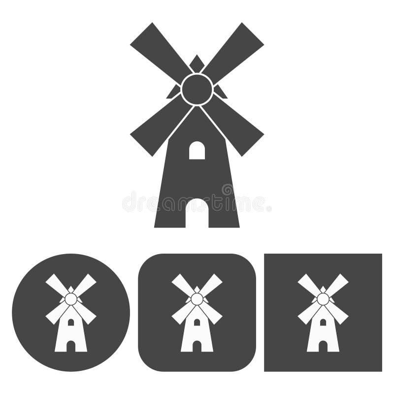 Windmill icon - icons set vector illustration
