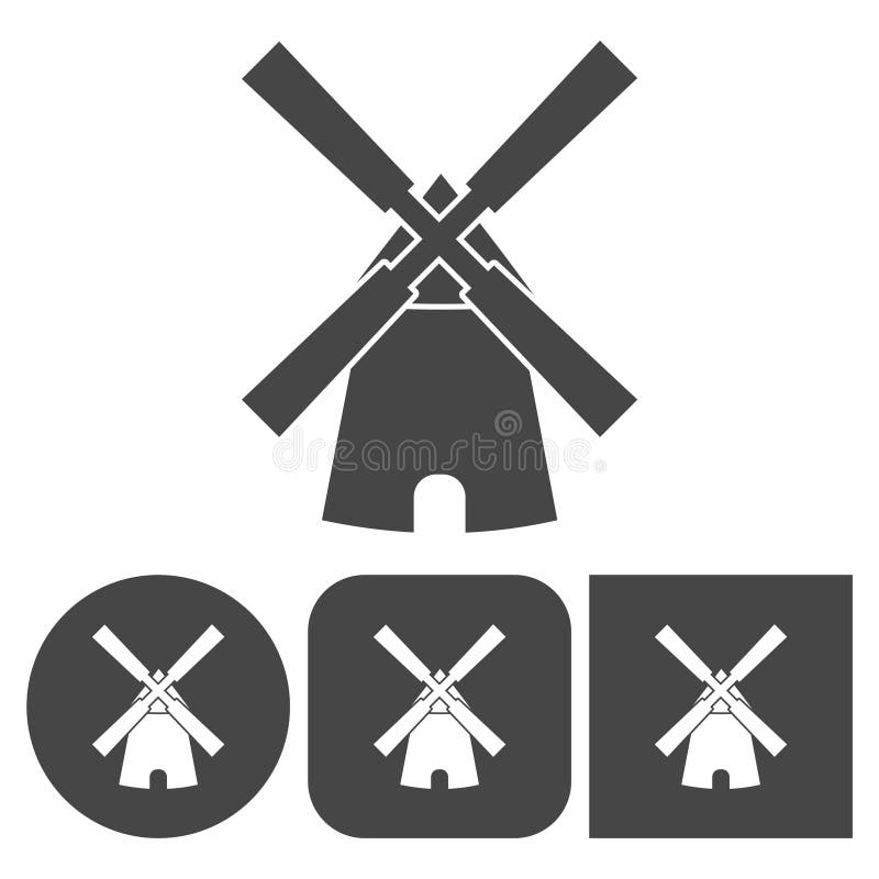 Windmill icon - icons set vector illustration