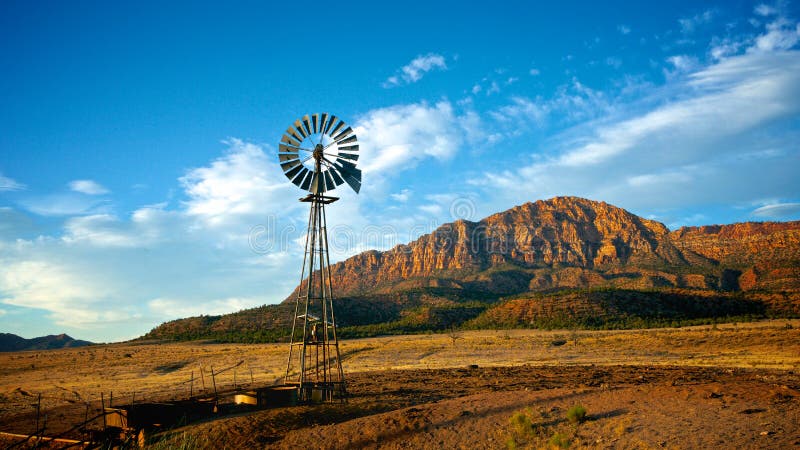 Windmill and Mountain stock images Windmill and Mountain stock images