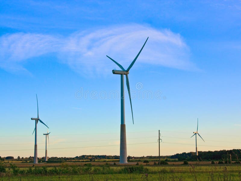 Windmill on rural field in the sunset. Wind turbines farm. Texas wind energy turbines stock images, royalty-free photos and pictures