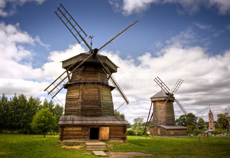 Windmill in Russian countryside