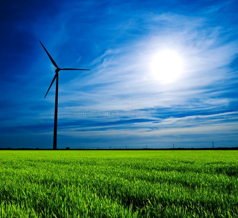 Windmill at sunset