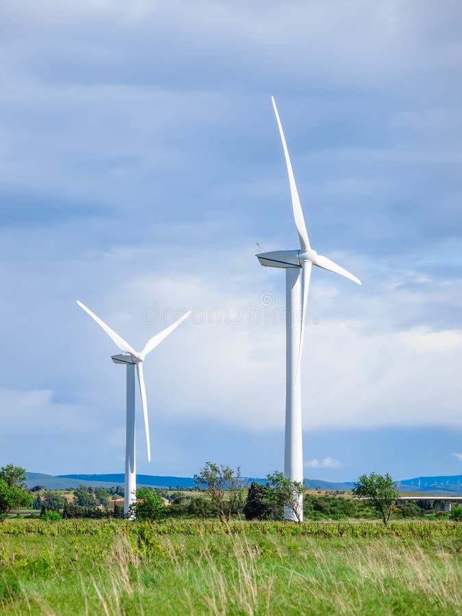 Windmills Standing in Fields in Summer Stock Image Image of fields, france 69595261