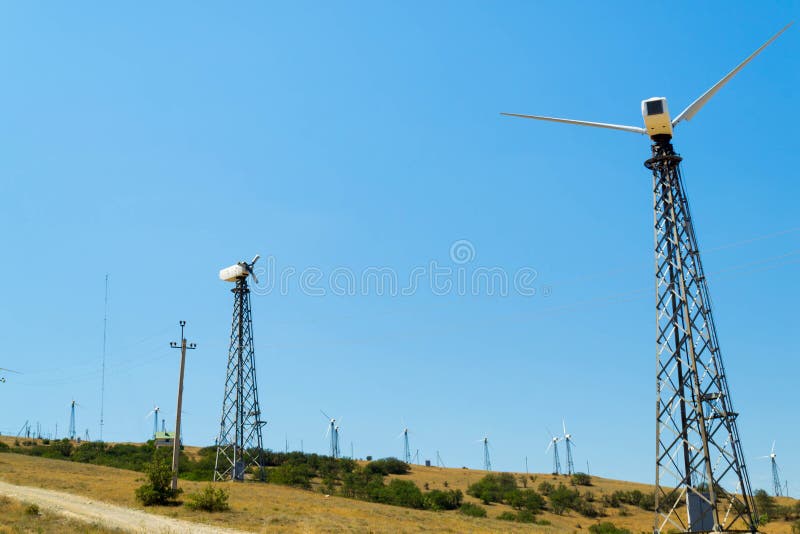 Windmills stock image. Image of technology, global, ecology 154403847