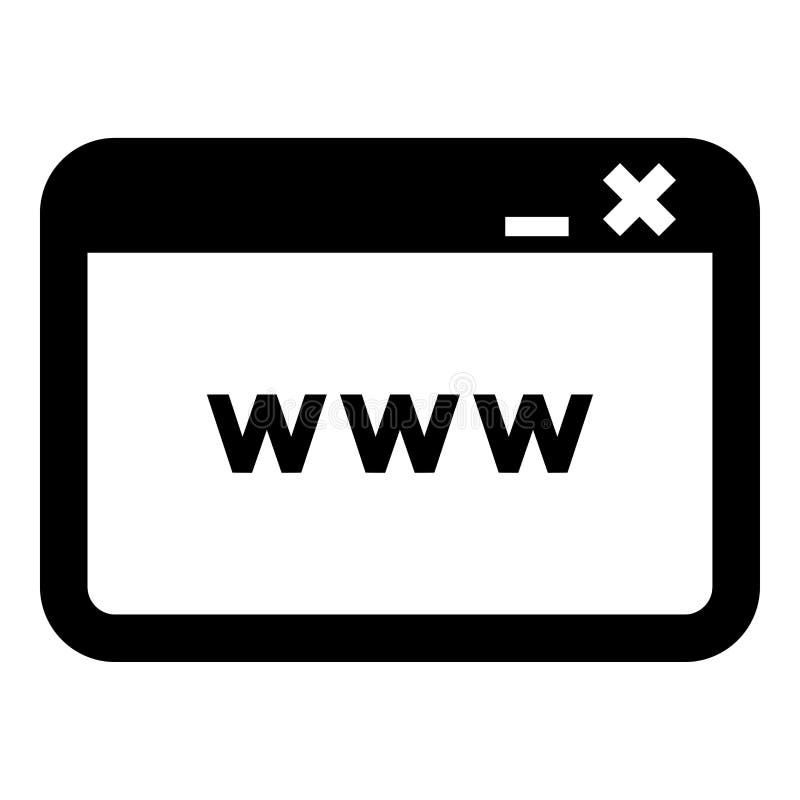 Window browser internet or web page icon black color illustration flat style simple image vector illustration