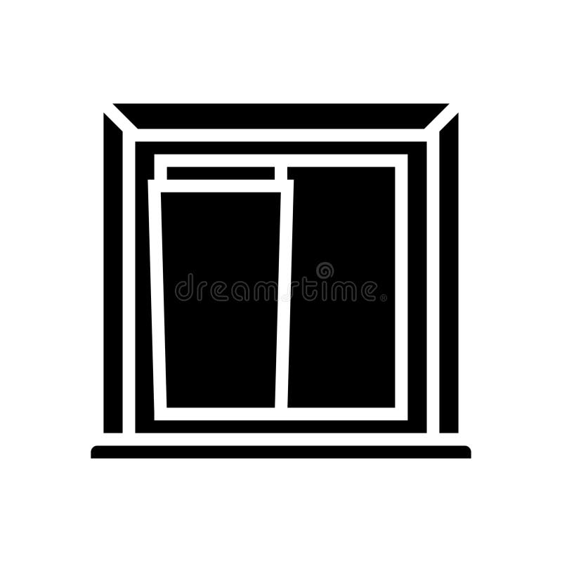 Window building structure glyph icon vector illustration. window building structure glyph icon vector. window building structure sign. isolated symbol illustration