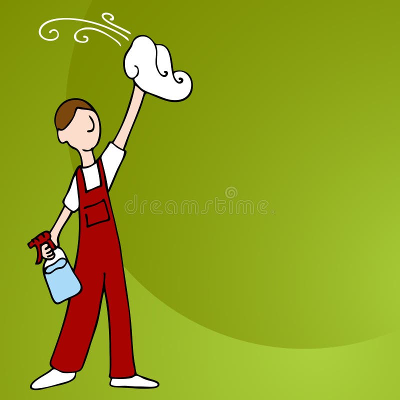 Window Cleaner royalty free illustration