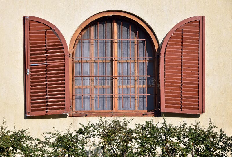 Window of a house with hinge royalty free stock image