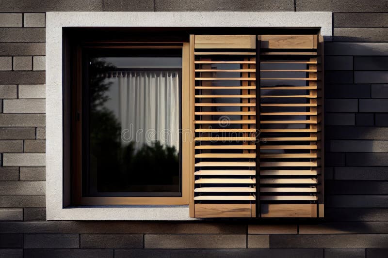 Window with Louver Panel that Can Be Raised and Lowered, Providing
