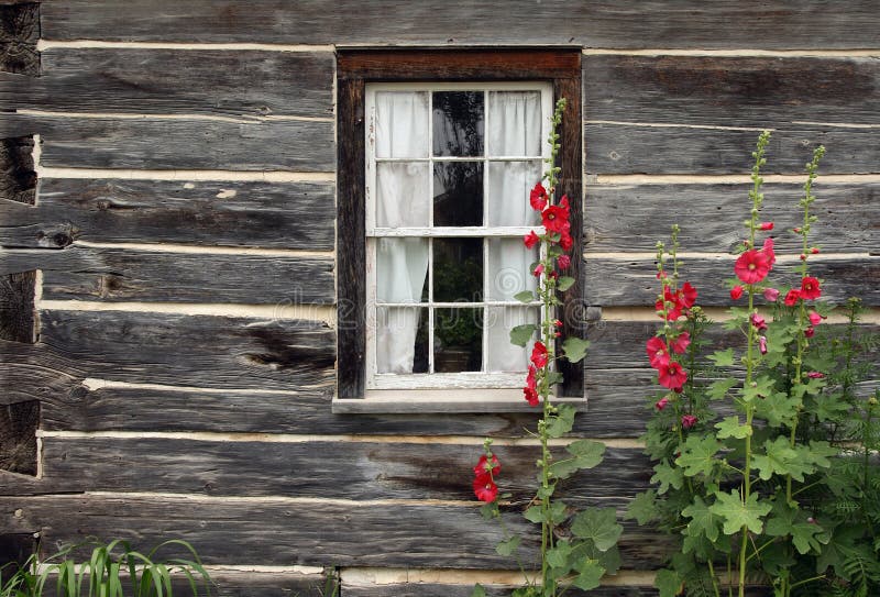 Window of an old wooden house