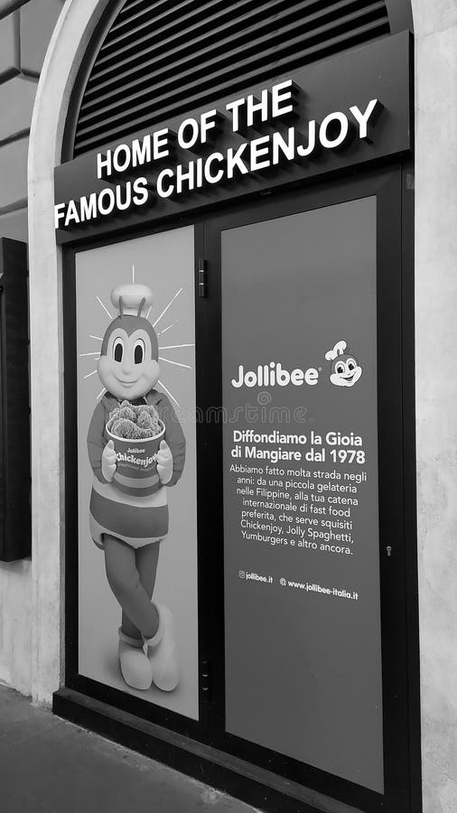 Jollibee Fast Food Restaurant Facade In Manila Philippines Editorial