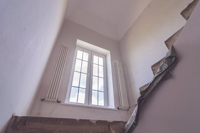 The window and white wall stock photo. Image of architectural 64741670