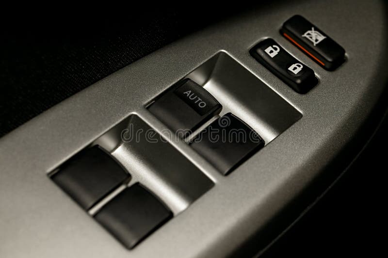 Window winder in a car stock image. Image of winding, used 384601