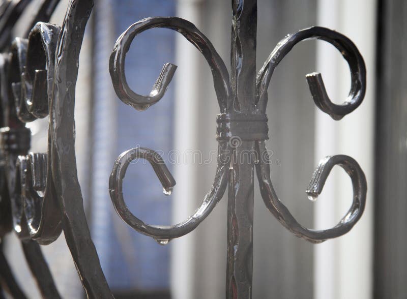 Window wrought iron stock photo. Image of craft, architecture 188409736