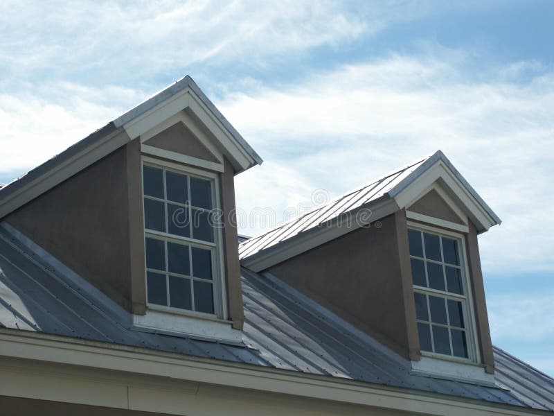 Windows atop a house