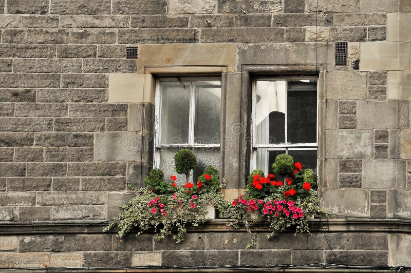 Windows in Edinburgh, in Scotland Stock Photo Image of house, texture