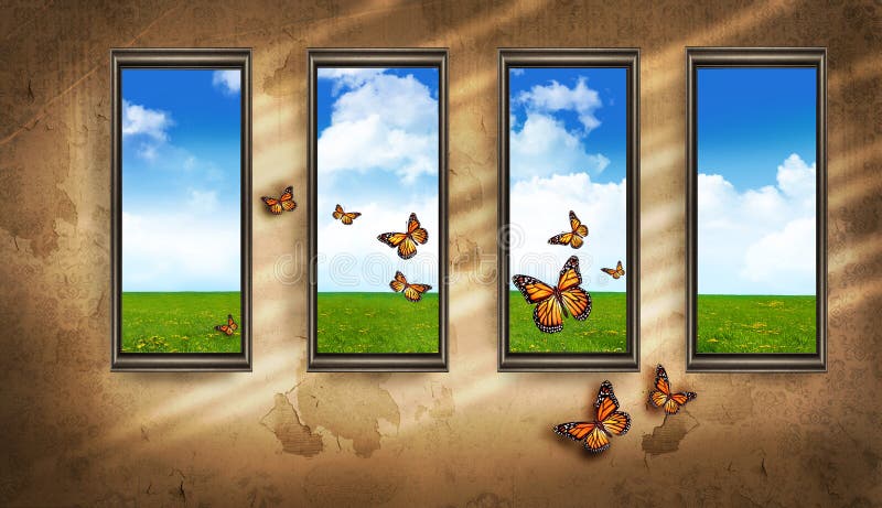 Windows et guindineaux illustration de vecteur Windows et guindineaux illustration de vecteur
