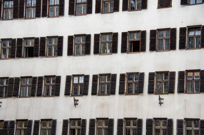 Windows Facade stock photos