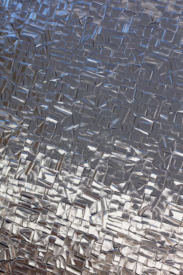 Windows Glass with Cubes and Triangles Decorated Background High