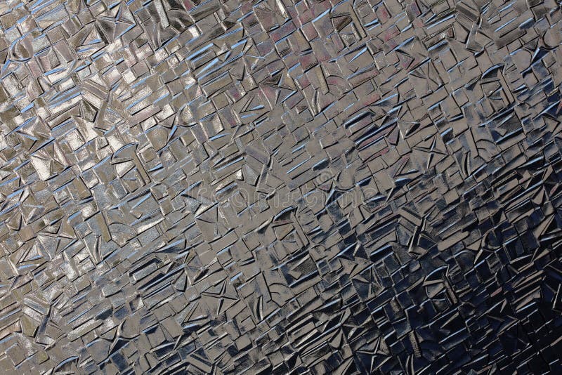 Windows Glass with Cubes and Triangles Decorated Background High