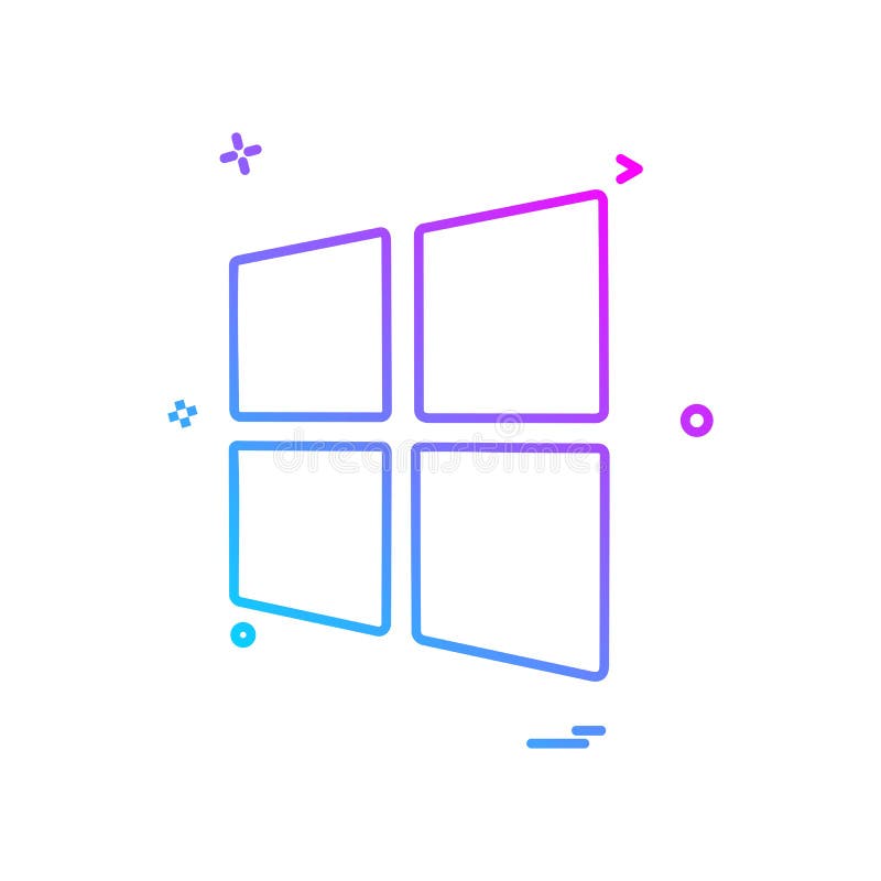 Windows icon design vector stock vector. Illustration of office 132453389