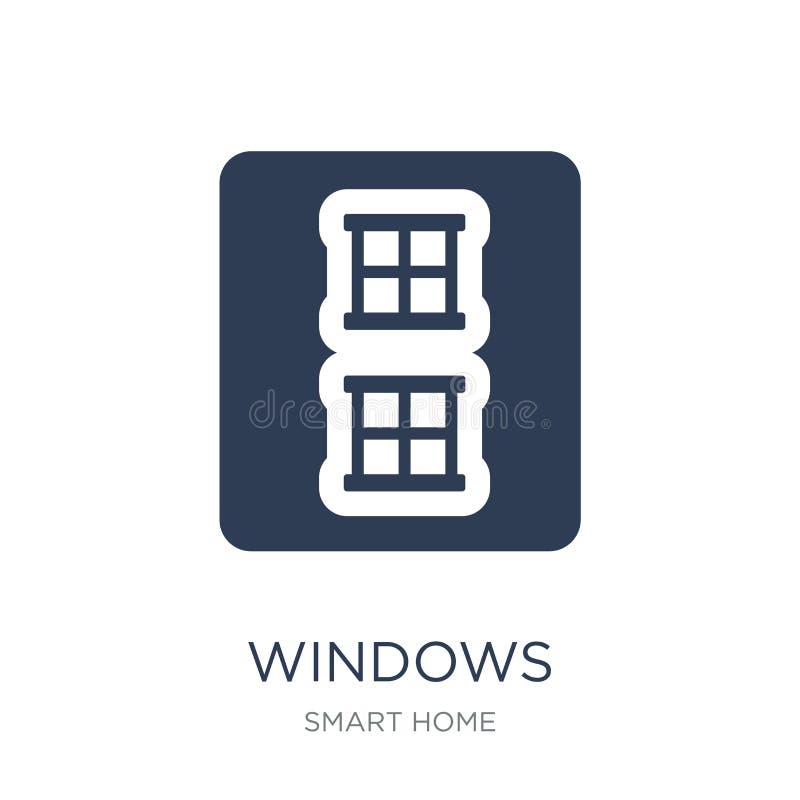 Windows icon. Trendy flat vector Windows icon on white background from smart home collection royalty free illustration