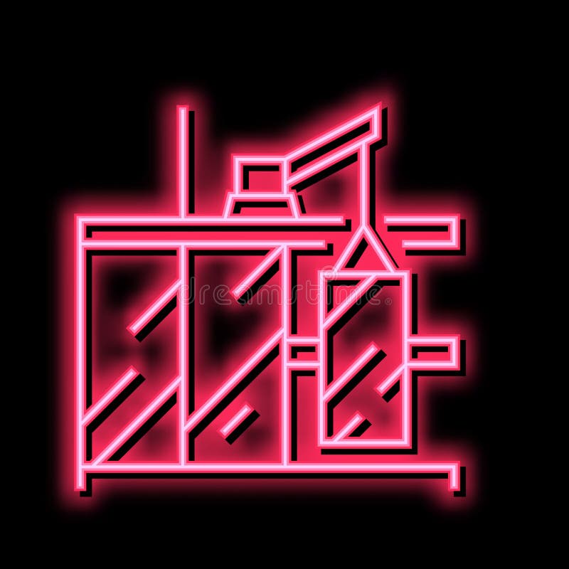 Windows Installation Neon Glow Icon Illustration Stock Vector