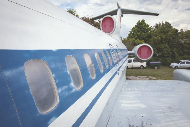 Passenger aircraft windows. View from outside. royalty free stock photo Passenger aircraft windows. View from outside. royalty free stock photo