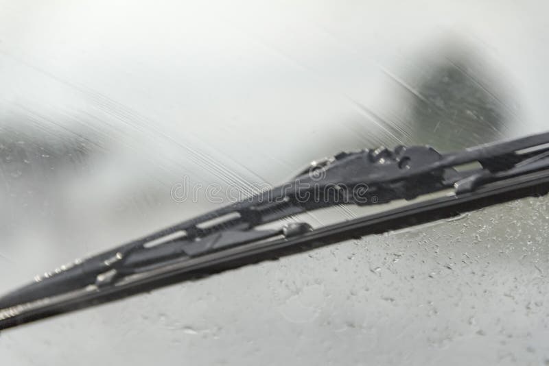 Windscreen wiper detail stock photo. Image of wiper, rain 96132028