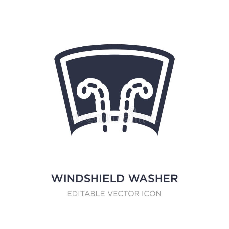 Windshield Washer Fluid Level Light On Car Dashboard Stock Illustration