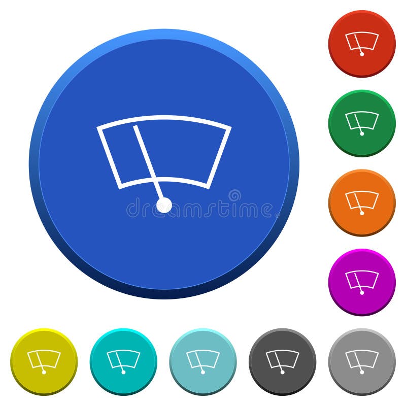 Windshield wiper beveled buttons stock illustration