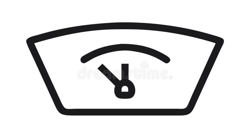 Windshield wiper fluid indicator, warns of low fluid level, vector design Generative AI. Icon representing the windshield wiper fluid warning light in a car dashboard. Indicates that the wiper fluid level is low and needs refilling. Essential for automotive guides, vehicle maintenance apps, or driver education materials. Standard car warning symbol, vector design Generative AI