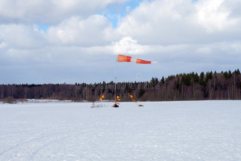 Windsock Indicates Spring Wind Direction. Stock Photo Image of direct