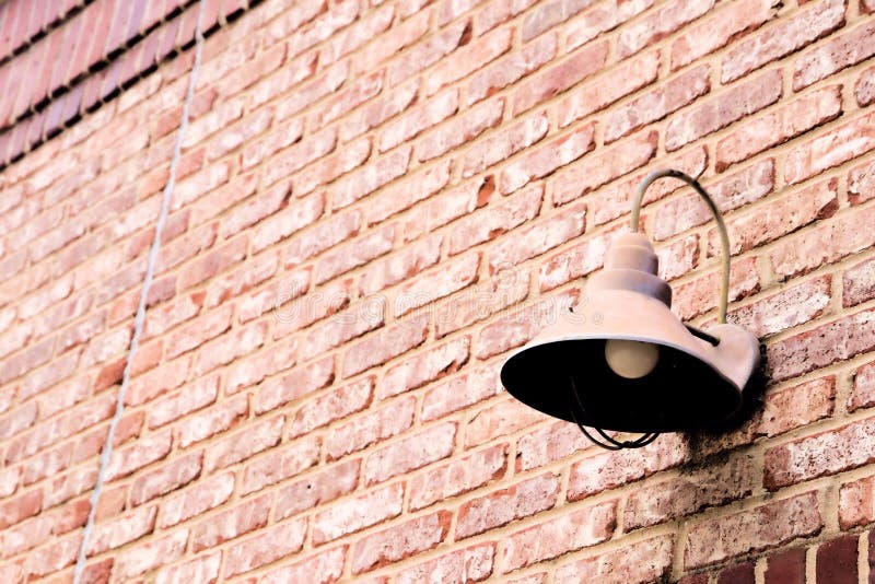 Windsor Colorado August 1, 2022 Vintage Lighting on Brick Building