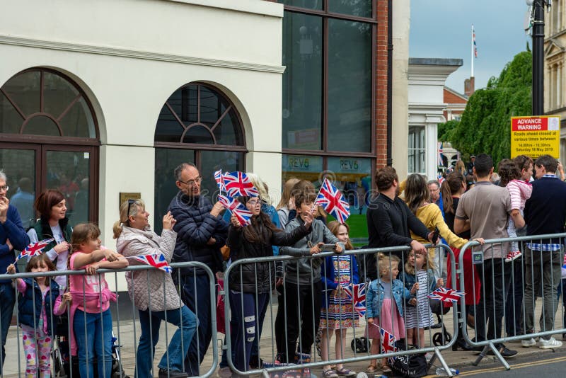 Windsor, UK - 18 Μαΐου 2019: Το οικιακό ιππικό χαρακτηρίζει την αναχώρησή τους από τις αποδοκιμασίες Comberme στοκ εικόνες Windsor, UK - 18 Μαΐου 2019: Το οικιακό ιππικό χαρακτηρίζει την αναχώρησή τους από τις αποδοκιμασίες Comberme στοκ εικόνες