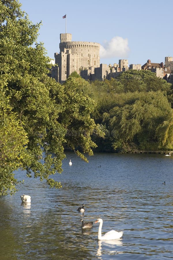 Windsor Castle overlooking the River Thames, England. Windsor Castle overlooking the River Thames, England