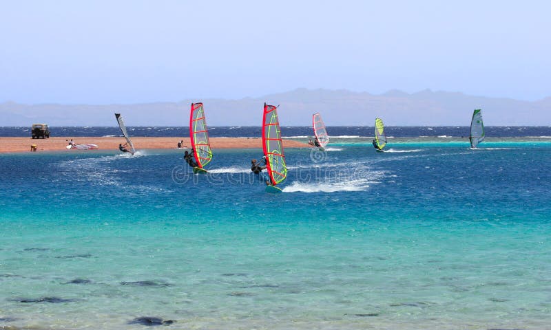 Windsurfing. στοκ εικόνες Windsurfing. στοκ εικόνες