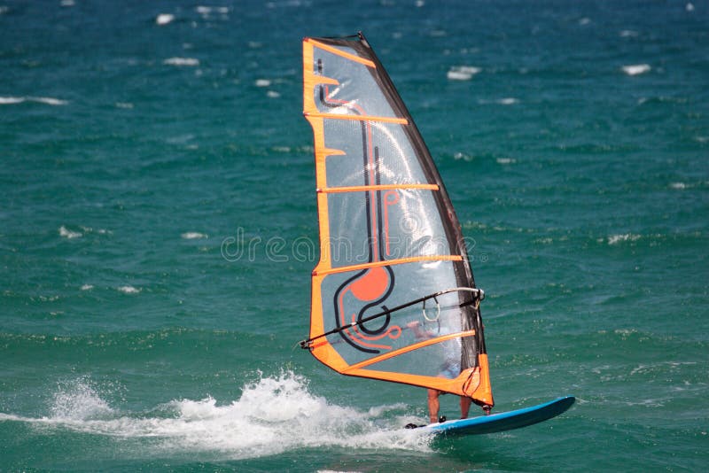 Windsurfing in Spain stock photo. Image of windsurf, vacations 2794362