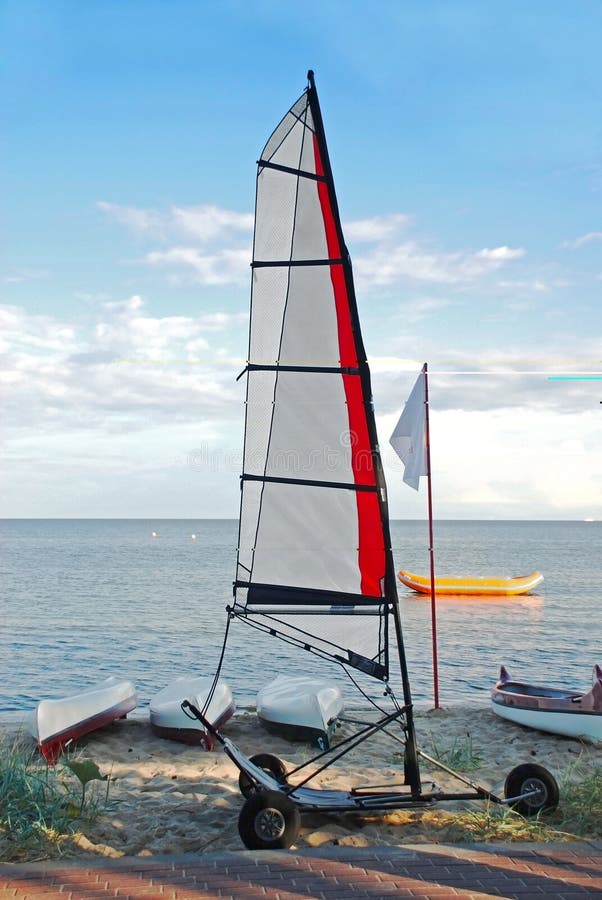 Windsurfing on wheels .. stock image. Image of sport 10933057