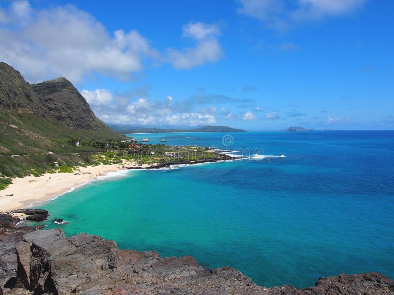 Windward Oahu Rugged Coastline Stock Image Image of marine, waves