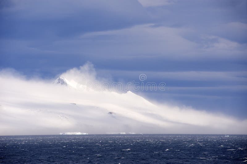 Windy Antarctic Sound stock image. Image of inhospitable 14494053