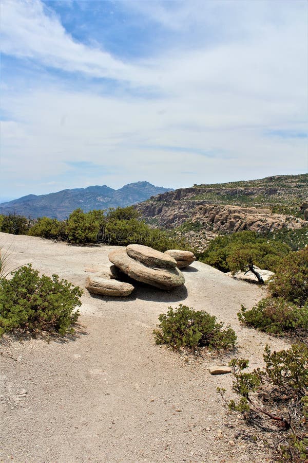 Windy Point Vista, soporte Lemmon, Santa Catalina Mountains, Lincoln National Forest, Tucson, Arizona, Estados Unidos fotos de archivo Windy Point Vista, soporte Lemmon, Santa Catalina Mountains, Lincoln National Forest, Tucson, Arizona, Estados Unidos fotos de archivo