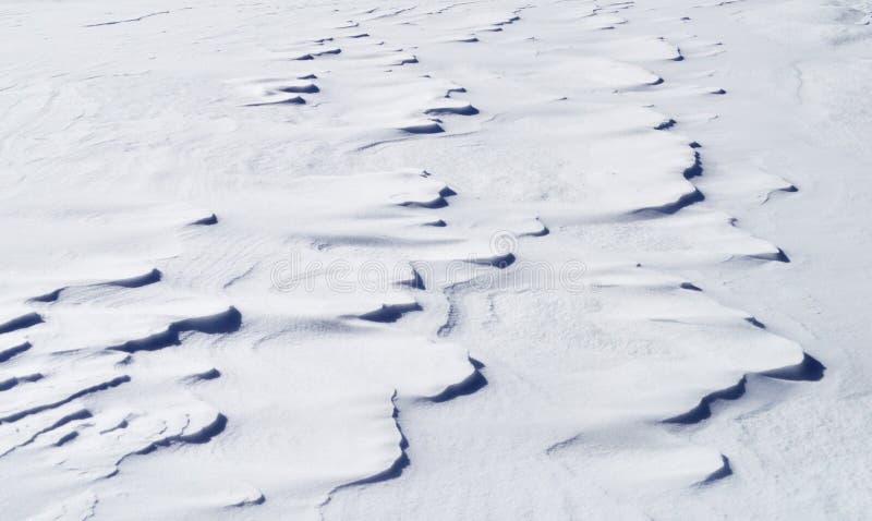 Windy snow surface background