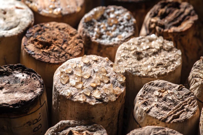 Wine Crystals on old Corks stock photo. Image of natural 29823646