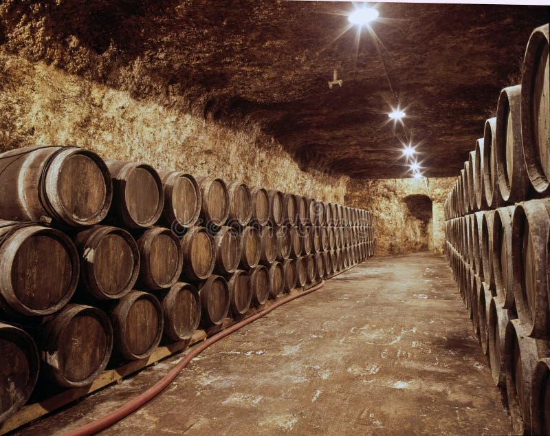 Underground wine cellar in La Mancha, Spain. Underground wine cellar in La Mancha, Spain