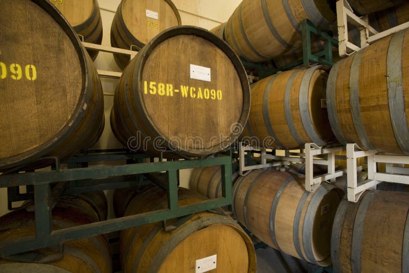 Wine Stored in Barrels at Wineyard Yarra Valley Victoria Australia