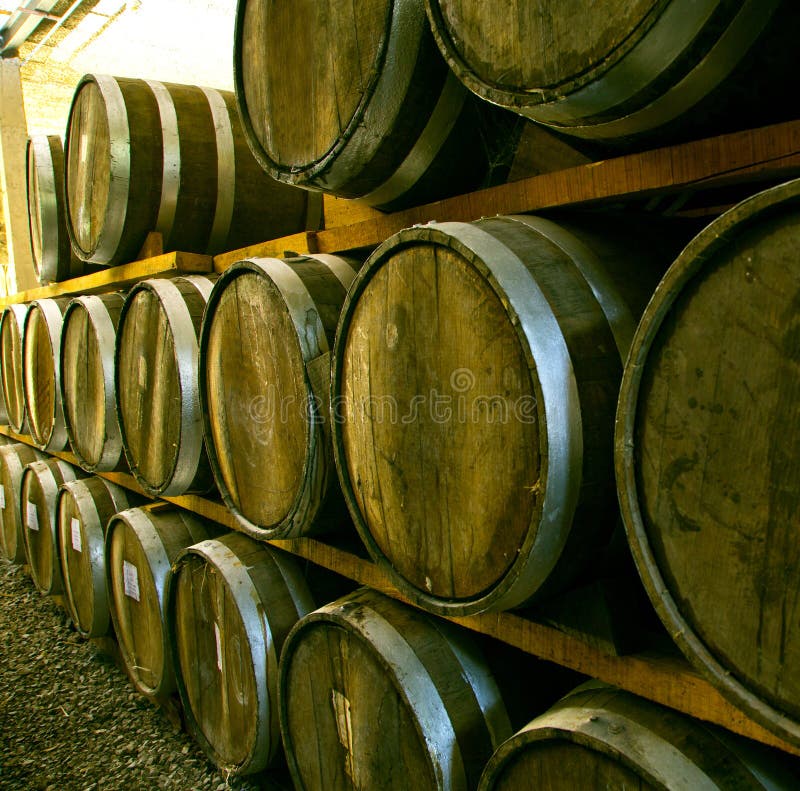 Wine barrels stock image. Image of cellar, vine, corks 86975745