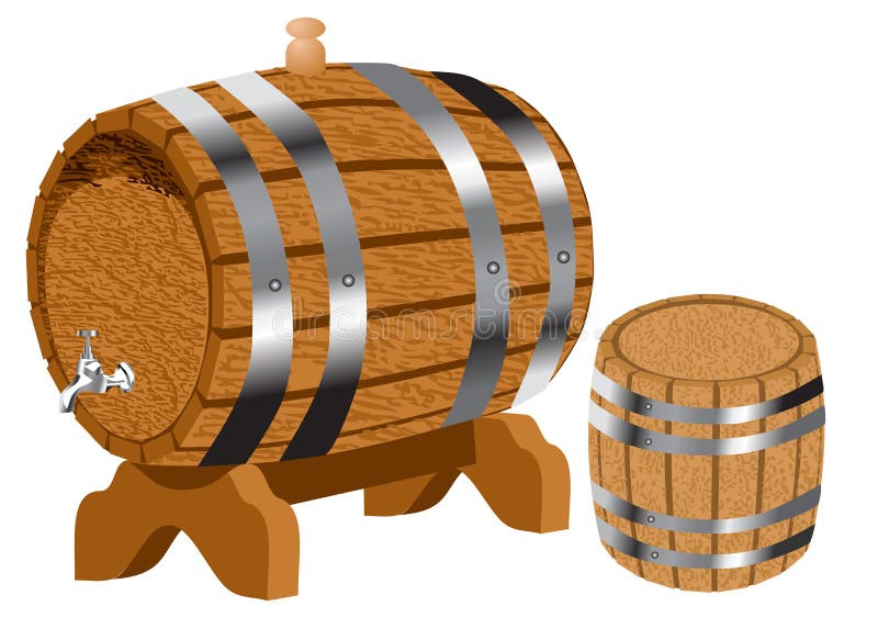 Wine barrels stock vector. Illustration of wine, drawing 14133006